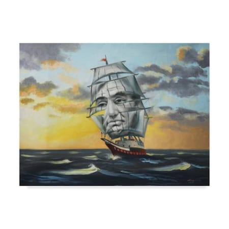 D. Rusty Rust 'Uss Lincoln Illusion' Canvas Art,14x19